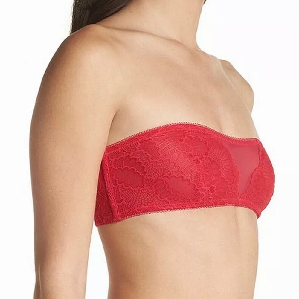 Free People Women’s Raspberry Lace Bralette Size Medium NWT - Picture 3 of 8